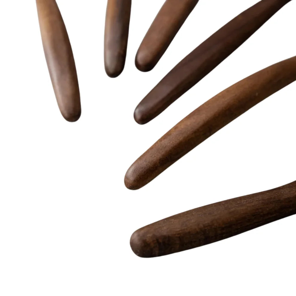 Wooden Kitchen Utensils Set Handcrafted Teak Wood Cooking Tools